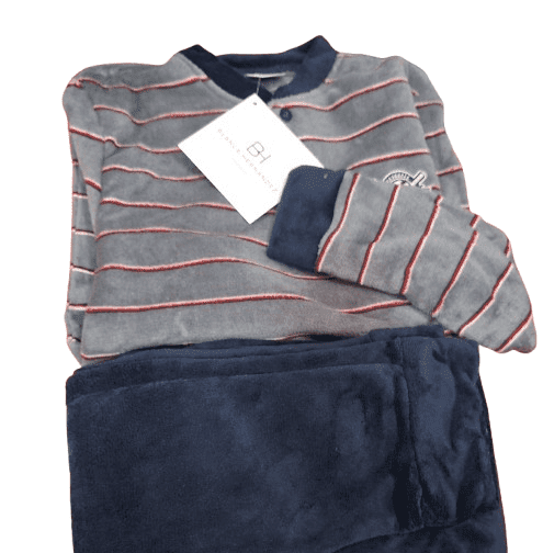 Pijama de coralina Hombre rayitas - 1