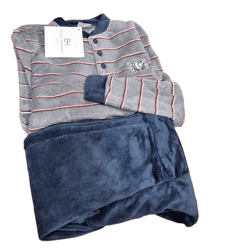 Pijama de coralina Hombre rayitas - 2