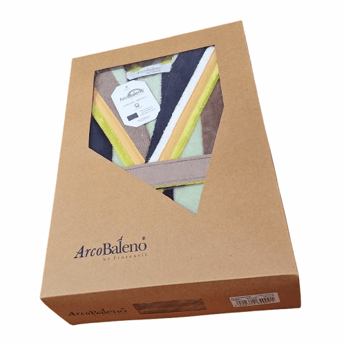 Albornoz rayitas pistacho, verde agua, M - 3