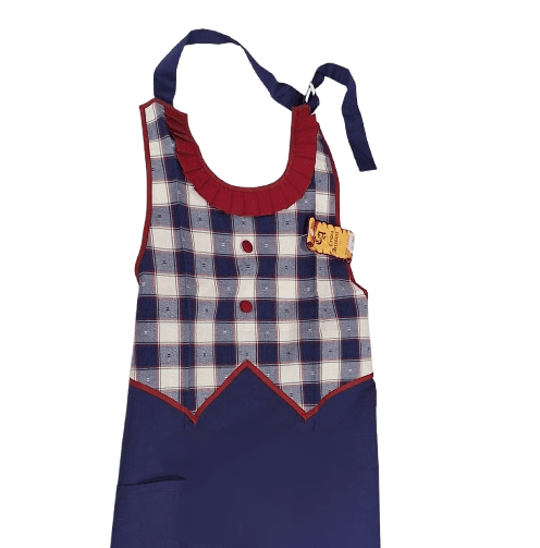 Delantal artesanal smoking azul