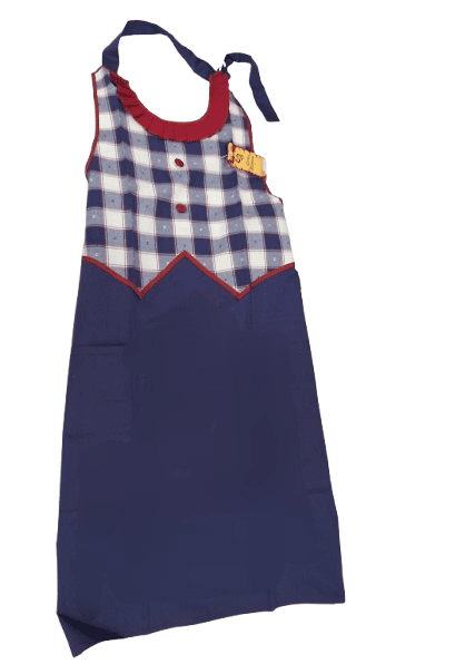 Delantal artesanal smoking azul - 1