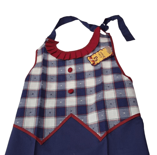 Delantal artesanal smoking azul - 3