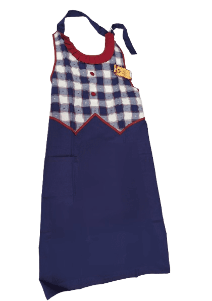 Delantal artesanal smoking azul - 4