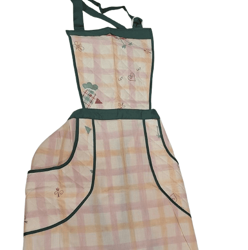 Delantal artesanal guateado verde salmón