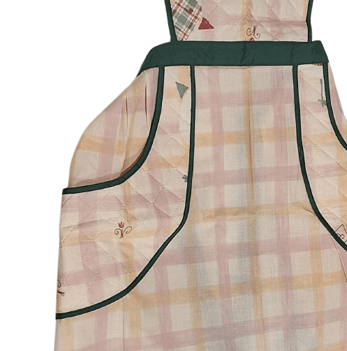 Delantal artesanal guateado verde salmón - 2