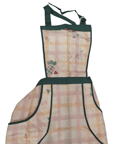 Delantal artesanal guateado verde salmón - 3