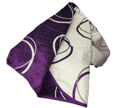 Funda Cojín reversible círculos beige morado