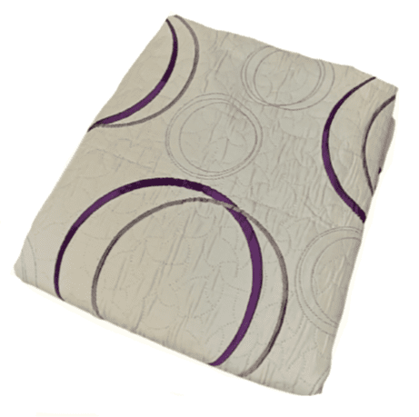 Funda Cojín reversible círculos beige morado - 3