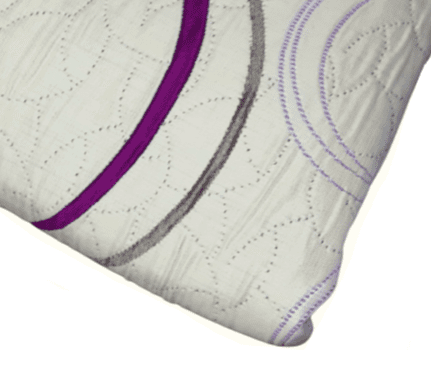 Funda Cojín reversible círculos beige morado - 4