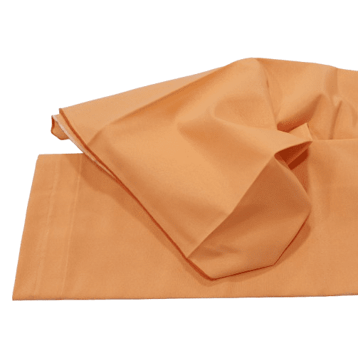 Cortina de baño naranja salmón de loneta - 1