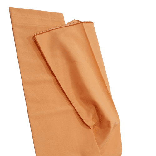 Cortina de baño naranja salmón de loneta - 3