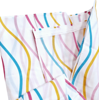 Cortina de baño con ondas de colores - 2