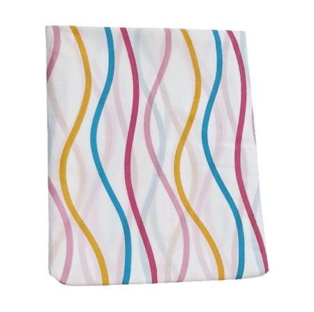 Cortina de baño con ondas de colores - 3