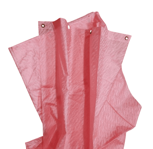 Cortina de baño rosa pvc efecto vidriera - 1