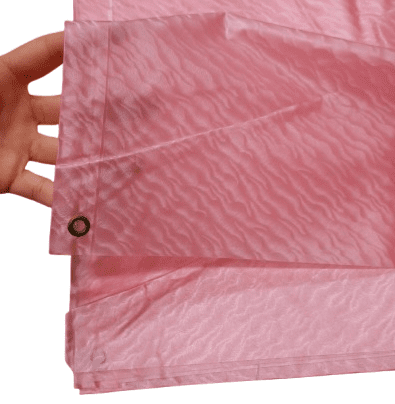 Cortina de baño rosa pvc efecto vidriera - 3