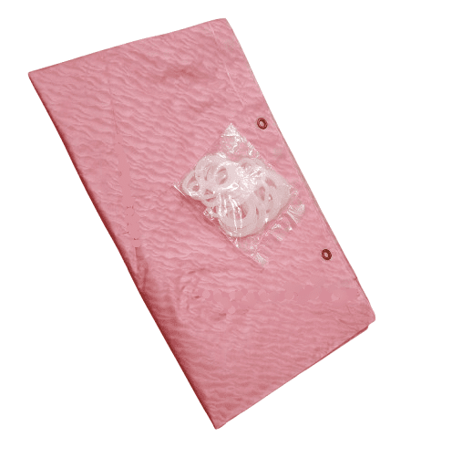 Cortina de baño rosa pvc efecto vidriera - 4