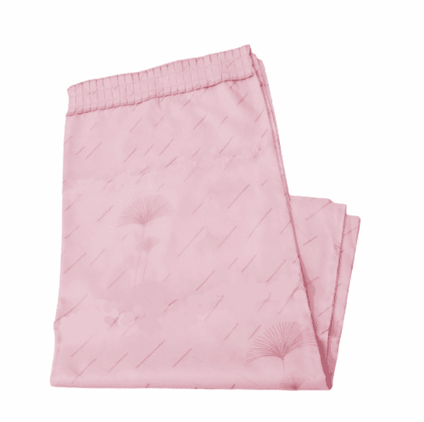 Cortina baño palmitos de purpurina rosa - 3