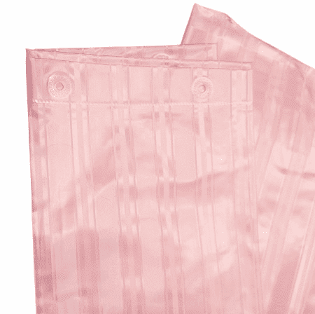 Cortina de baño pvc rayas rosa - 3