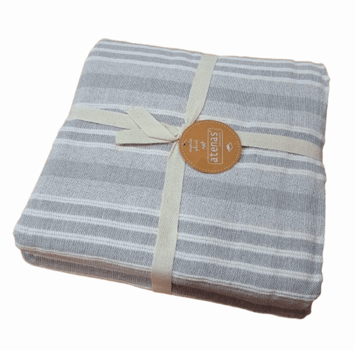 Colchas multiusos rayitas grises