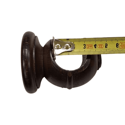 Soporte corto barra madera nogal 30 - 2