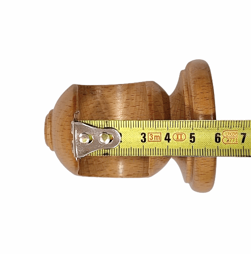 Soporte corto barra 30 madera clara - 2