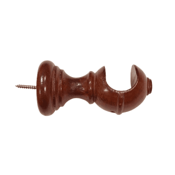 Soporte barra 30 madera caoba