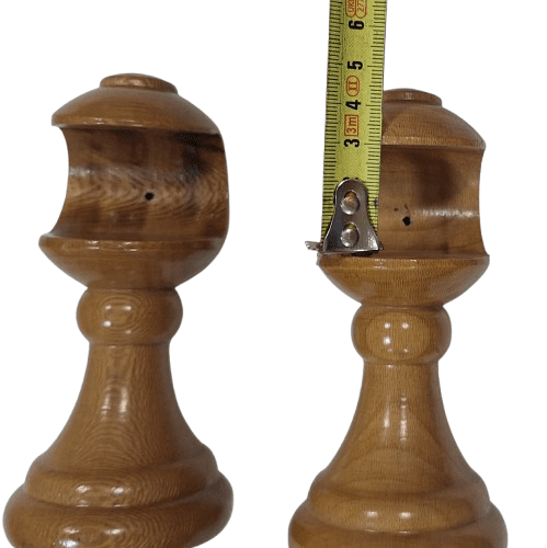 2 Soportes barra madera roble 30 - 1