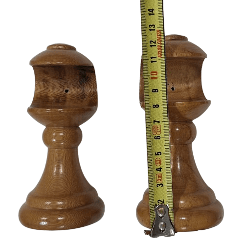 2 Soportes barra madera roble 30 - 2