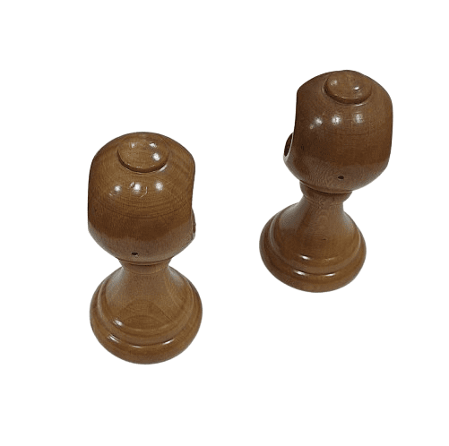 2 Soportes barra madera roble 30 - 3