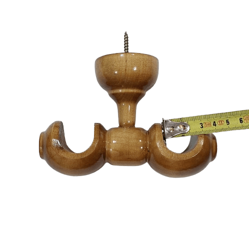 Soporte techo madera doble barra madera 25 - 1