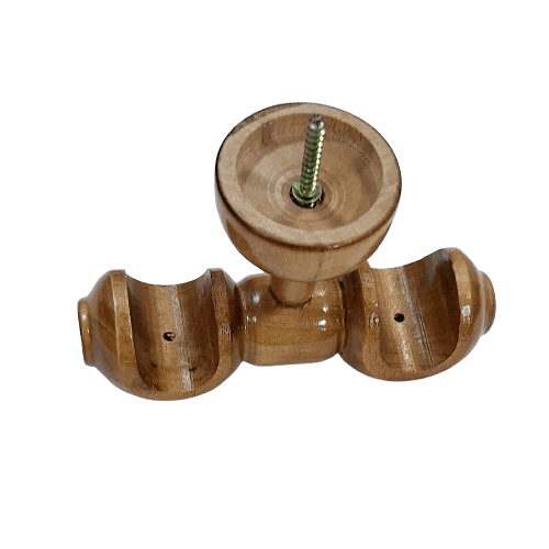 Soporte techo madera doble barra madera 25 - 3