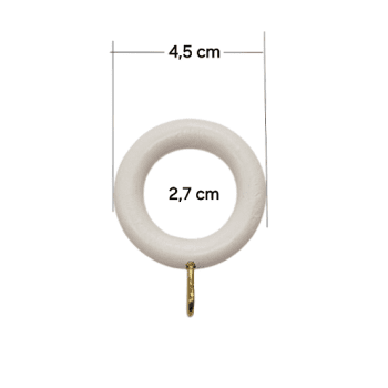 Anillas blancas para barras de 2 cm de diámetro - 1