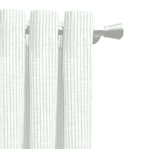 Visillo confeccionado rayitas verde agua. Varias medidas