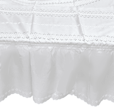 Colcha verano bordada con volante. Cama 80 - 1