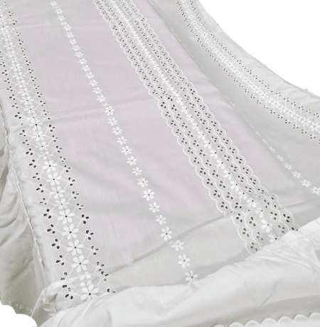 Colcha verano bordada con volante. Cama 80 - 2