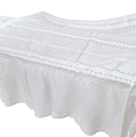 Colcha verano bordada con volante. Cama 80 - 4