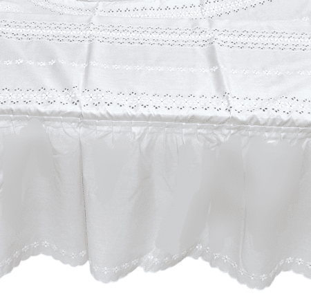 Colcha verano bordada con volante. Cama 80 - 4