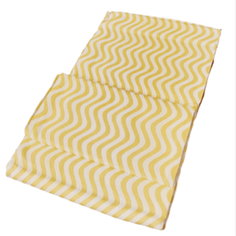 Colcha de verano Ondas amarillas y beige. Cama: 90