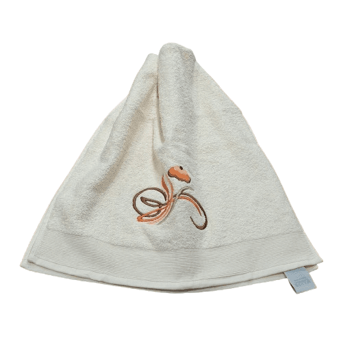 Toallas crudas bordado naranja - 2