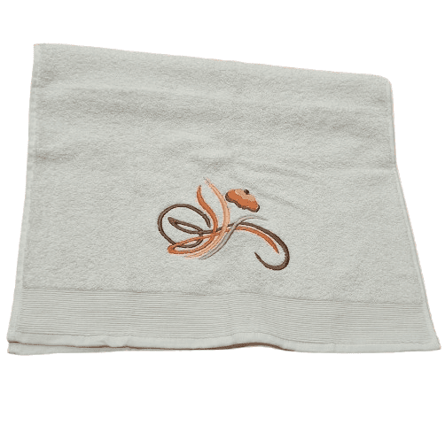 Toallas crudas bordado naranja - 3