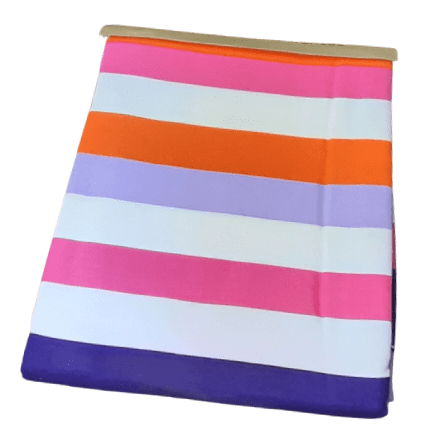 Colchas multiusos lila rayas naranja. 240 x 260 - 2