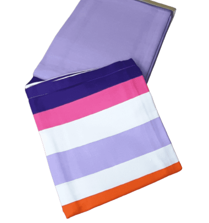 Colchas multiusos lila rayas naranja. 240 x 260 - 3