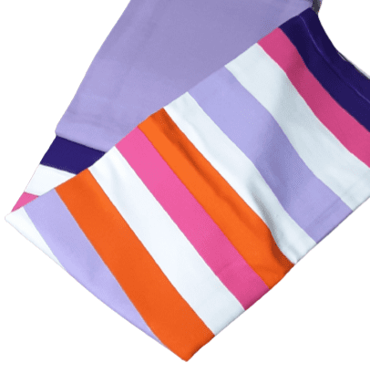 Colchas multiusos lila rayas naranja. 240 x 260 - 4