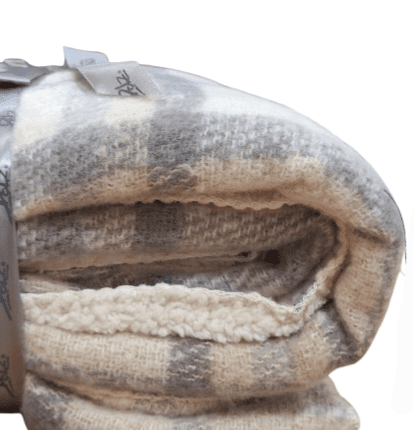 Manta cuadros con sherpa - 2