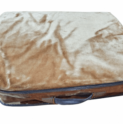 Manta terciopelo beige cama 135 - 3