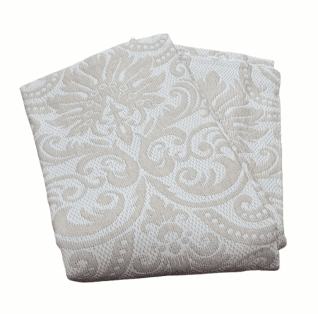 Colcha de verano adamascada beige. Cama 80 - 1