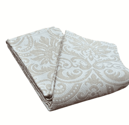 Colcha de verano adamascada beige. Cama 80 - 3