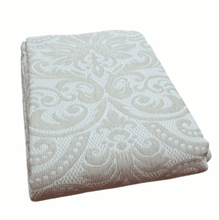 Colcha de verano adamascada beige. Cama 80 - 4