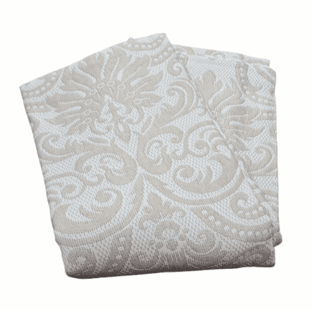 Colcha de verano adamascada beige. Cama 80 - 5