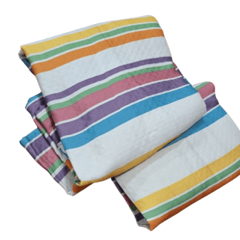 Colcha multiusos rayas Arco iris. Cama: 90 y 135/150 - 4
